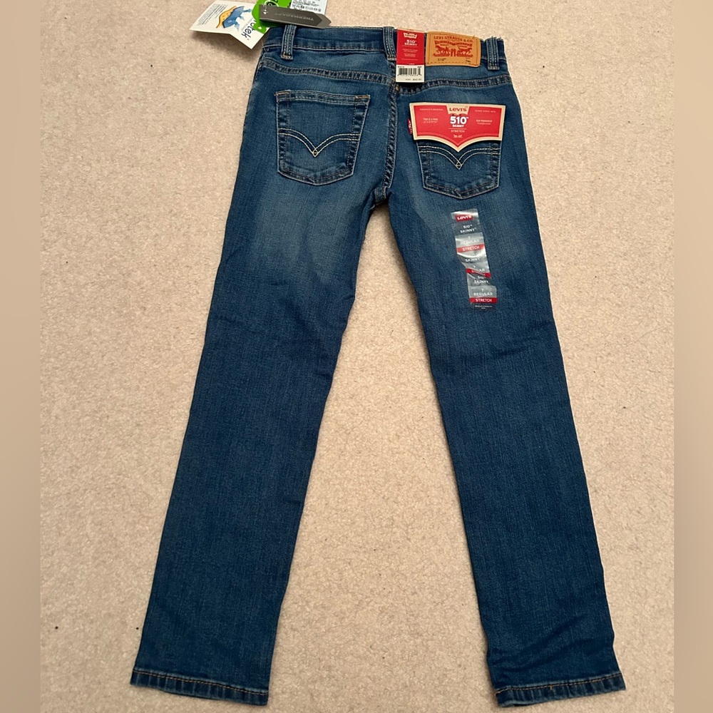 Levi’s 510 Skinny Stretch Blue Denim Jeans 7 Regular - Picture 4 of 6